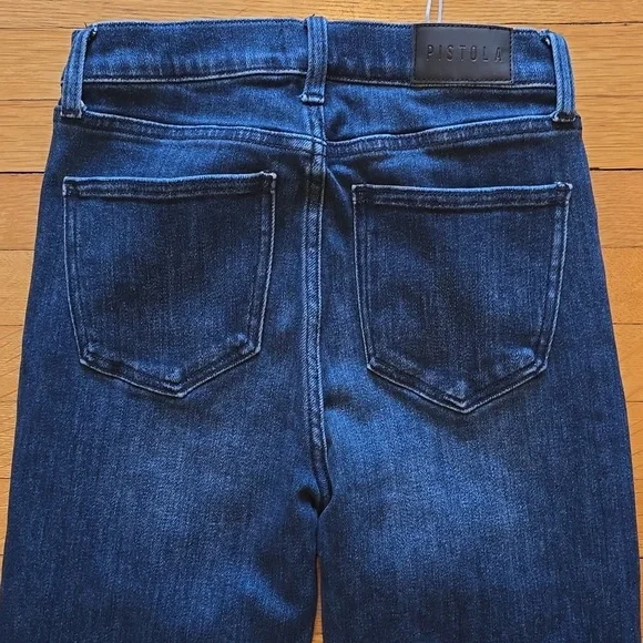 NWT, Pistola, Teagan-Spree, Dark Denim High Rise Front Slit Jeans, Women's 27 - Picture 11 of 16